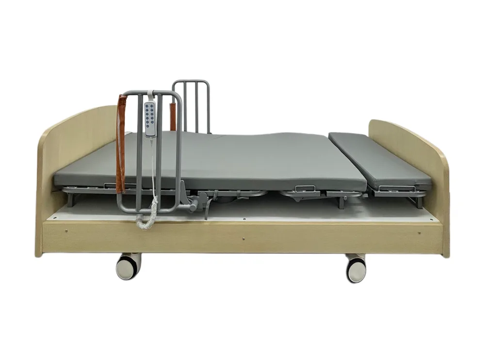 Medlink Swivel hospital bed with rotating platform, side rails and remote control